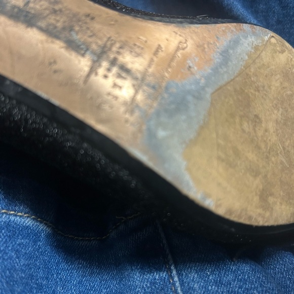 Ted Baker size 37 EUC/GUC “Bowtee” Lurex bow Black Ankle Boots with Kitten Heel - Picture 11 of 16